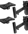 90 To 30 Degree Tilt And Rotation Adjustable Dual Universal Wall Mount Speaker Bracket With Solid Steel Safety Pin, side view.