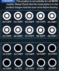 Wheel Lock Removal Kit For BMW 21 Piece Wheel Lock Key Set With Anti Theft Nut Socket patterns and sizes illustration