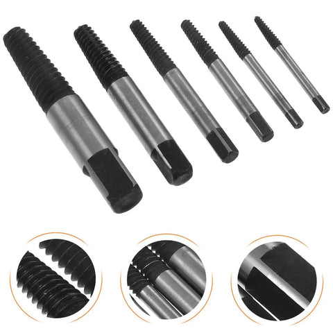 Grab This Awesome 6 Piece Screw Extractor Set And Remove Any Broken Bolt Like A Pro For Home Repairs And Automotive Jobs With Heavy Duty Steel Bits, 6 steel extractors
