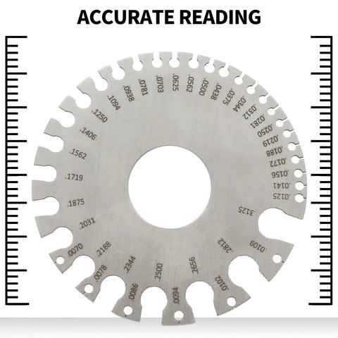 Metal Sheet Thickness Gauge Set Of 3 Dual Sided Round Gauge And Wire Gauge For Welding Stainless Steel Accurate Reading