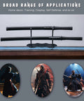 Polypropylene Katana Training Sword Set with Dope Display Stand Non Sharp Samurai Blade for Safe Practice Realistic Look