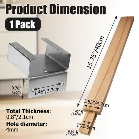 Killer Strength Wood Drawer Slides 16 Inch Bottom Mount Heavy Duty Beech Hardwood steel glides with dimensions shown, 1 pack.