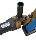 Heavy Duty 110V Variable Speed Pipe Polisher And Grinder features a blue sanding belt for 7 inch tubing metal finishing.
