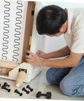 Hella Durable Steel Cabinet Screws And Nuts Hardware Kit For Furniture Assembly used for securing a couch frame.