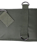 Close-up of green 600D exterior with D-ring mount points on 34 Inch Tactical Shotgun Scabbard And Rifle Holster For Shoulder Carry.
