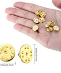 Gold Butterfly Clutch Pin Backs Replacement 10mm 50 Pack For Earrings And Jewelry Making Easy To Use Secure Backings