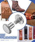 Straight Up Durable Chicago Screws And Leather Rivet Sets With Stainless Steel Bolt Studs featured with boots, bags, and belts.
