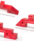 15 Piece Aluminum Setup Blocks With 6061 T651 Precision Height And Depth Gauge System for Router Table and Table Saw