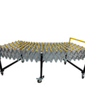Unpowered Portable Flexible Conveyor Expandable From 31.5 to 118 Inches With Height Adjustable 29.5 to 45.3 Inches, Roller Table Style