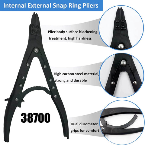 Heavy Duty 12 Inch Spindle Snap Ring Pliers With Ratchet Locking For Ford F Series 2007 Through 2020 Super Duty 4x4 Pickups