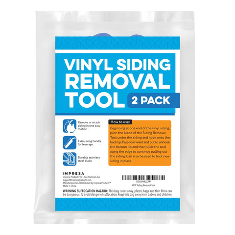 Vinyl Siding Removal Tool Kit Pack Of 2 One Piece Steel Zip Tools packaging