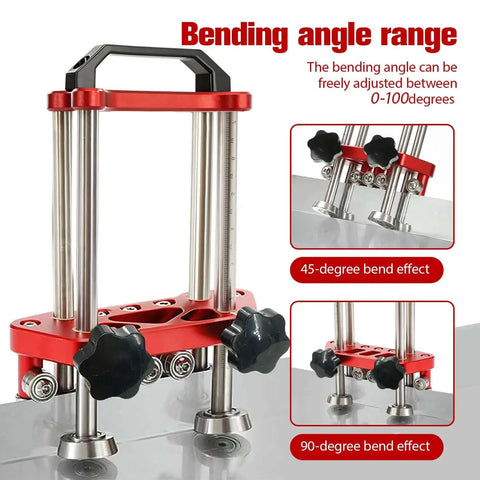 Dual Station Sheet Metal Roller And Bender For 0 To 100 Degree Bend Range with anti-scratch painted surface and precision scale