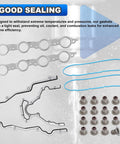 All In One Full Cylinder Head Gasket Kit For 4.8L And 5.3L V8 Trucks And SUVs Like Silverado Tahoe Suburban Express Sierra Savana Yukon And Buick Escalade Replacement showing gaskets and seals