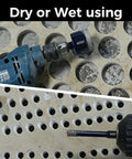 Diamond core drill bits, 2 pcs, 1/4 in tile hole saws for porcelain/ceramic/marble, 5/8-11 thread (dry or wet)