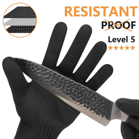 Cut Resistant Gloves With Stainless Steel Wire Core For Pro Grade Food Prep Level 5 Protection, Dexterity For Kitchen Chefs