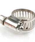US Solid stainless steel hose clamp, adjustable inner diameter 10–16 mm, pack of 4, close-up view