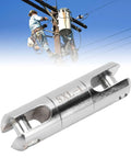 Tough As Nails One Ton Cable Pulling Swivel forged from solid stainless steel, 1-ton capacity for heavy wire lines in use.