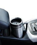 Built Different Twin Voltage Car Kettle That Keeps Your Morning Brew Hot Without The Hassle Featuring Slick Stainless Steel Body for car cup holder.