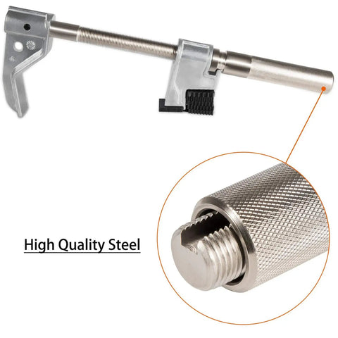 Universal Outside Thread Chaser And Metric Die Set For Thread Repair Tool Three Dies Restore Damaged Threads Fast, steel close-up.