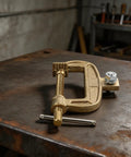 Top Tier 1000 Amp Brass Welding Earth Clamp With C Type Screw Design on metal surface for heavy duty task.