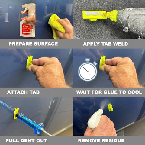 Black Plague PDR Glue Sticks For Paintless Dent Repair Grey 10 Pack With Pro Grade High Strength Adhesive Durable Tabs for PDR glue tab use