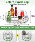 Smooth Spin Rectangular Lazy Susan Turntable Keeps Your Kitchen Super Slick And Totally Stress Free For Fridge Condiments Spices Pantry Jars And Countertop Organization Without Any Fuss with dimensions showing.