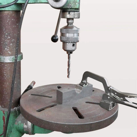 Drill Press Clamp With Crank Handle For Quick Set Hold Down Repetitive Clamping Tool with 1/2-13 X 1.5 Stud on drill press table