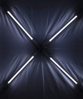Link Light System For Canopies 4 Pack 20 Inch Light Bars 2720 Lumens Total With Three Modes installed on dark canopy interior