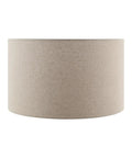 Beige Linen Hardback Drum Lamp Shade With Spider Fitter 17 Inch Top 17 Inch Bottom 10 Inch Height Transitional Cylinder Shape