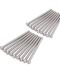 50 Pack M3 Stainless Steel Slotted Cheese Head Screws arranged in rows, ideal for machines and DIY projects.