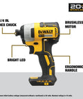 Boss Level 20 Volt Max Cordless Impact Driver And Impact Wrench Combo Kit showcasing side view with hex chuck, ergonomic handle, and LED.