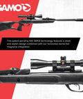 Swarm Fusion 10X GEN3i Break Barrel Pellet Air Rifle With 10 Shot Inertia Fed Magazine, 3-9x40 Scope in black with scope side