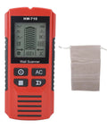 7 in 1 Wall Scanner Stud Finder, Metal Wood AC Wire Detector with display and pouch, used for locating studs and wires.