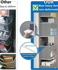 Heavy Duty Over The Door Organizer And Hanging Closet Storage Rack With Multiple Pockets, showing durable design and secure mounting system.