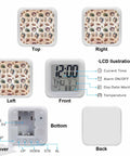 Top Notch Silent Digital Alarm Clock With Cool Starfish Shell Shape And Gentle Nightlight For Bedrooms Or Work Desks shows LCD time and date.