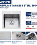Drop In Bar Sink 15x15 Inch, Topmount Single Bowl, 16 Gauge Stainless Steel Kitchen Sink for Wet Bar, Prep, RV, Outdoor Use With Grid And Drain Strainer, Beefy 304 Stainless Steel details