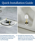 Heavy Duty Toilet Floor Bolts And Metal Flange Kit With Caps Nuts And Washers Solid Two Pack Bathroom Hardware installation guide