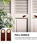 2 Pack Classic Brown Cabinet Door Handles No Fuss Single Hole Mount Solid Brass Drawer Pulls For Wardrobes And Furniture