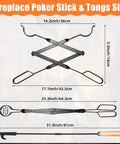 All In One Campfire Gear Set Includes 6 32 Inch Smores Sticks For Fire Pit 32 Inch Campfire Poker 25 Inch Fireplace Tong