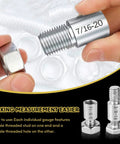 Nut And Bolt Gauge Set 44 Piece With Inch And Metric Gauges Male And Female Thread Checker For Bolt Size And Thread Pitch
