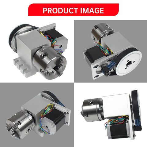 CNC Rotary Axis 4th Axis With 3 Jaw Chuck Hollow Shaft Dividing Head A Axis 65mm Tailstock 6 To 1 Reduction For CNC Router Engraving Milling Lathe Machine Pro Grade Heavy Duty