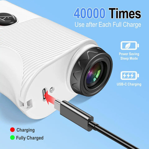 Golf Rangefinder With Slope And Flag Lock 1200 Yards Laser Range Finder With 7X Magnification Rechargeable Battery Charging