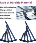 100 Piece Pocket Hole Screw Set 8 By Two And A Half Inch Coarse Thread Self Tapping Screws with blue anti-rust coating steel
