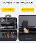 Mini Precision Screwdriver Set With Color Coded Bits And Built In Magnetizer, 132 In 1 Micro Magnetic Repair Kit open storage box