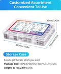 580 Piece Stainless Steel Wood And Sheet Metal Screw Set in storage case with sizes M3 to M6