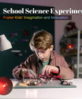 Child using 450 Piece 5mm LED Diode Kit With Five Colors White Red Yellow Green Blue for school science experiment