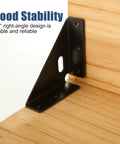 Heavy Duty Corner Brackets 24 Pack With 144 Screws, Metal Gusset Joints for stable 90° right-angle support on wood.
