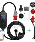 Portable Type Two Ev Charging Station, 11Kw 16A Three Phase with Bluetooth app control and heavy duty charging cable.