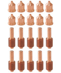 10Pcs 120926 Electrodes And 10Pcs 120931 Nozzle Tips For 1000 1250 1650 Plasma Cutting Consumables Replacement Kit For Pros