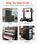 Collage of furniture, 3D printer, workbench, and DIY project using Dope 2020 Aluminum Extrusion Rail Set 10 Pieces Of 78.7 Inch T Slot Profiles.